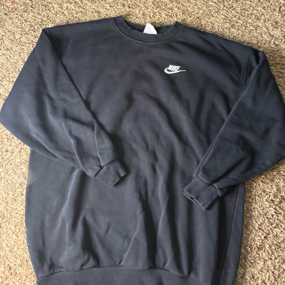 Nike Black Sweatshirt with White Embroidered‎ Swoosh